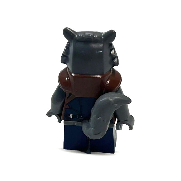 LEGO Rocket Raccoon Dark Blue Reddish Brown Outfit Dark Bluish Gray Head sh0384 - Picture 2 of 4